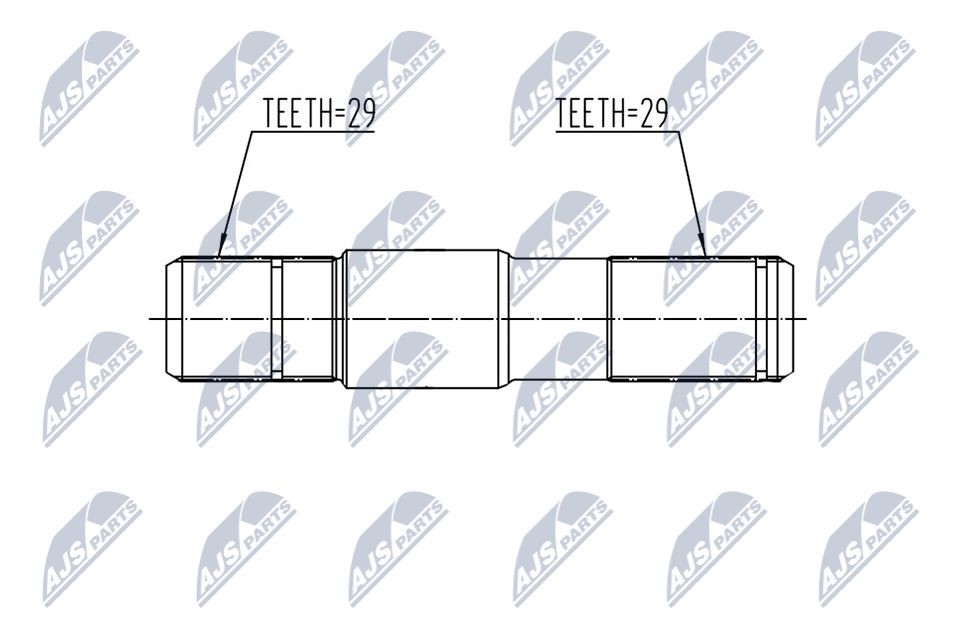 NTY NWP-CH-002 Intermediate Shaft RAM 3.7 218 PS Petrol 2010