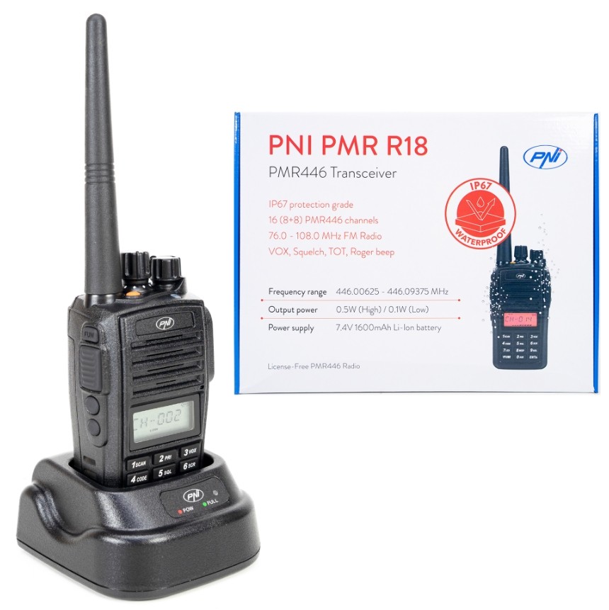PNI Walkie-talkie PMR R18 Varenummer: PNI-PMR-R18 billige