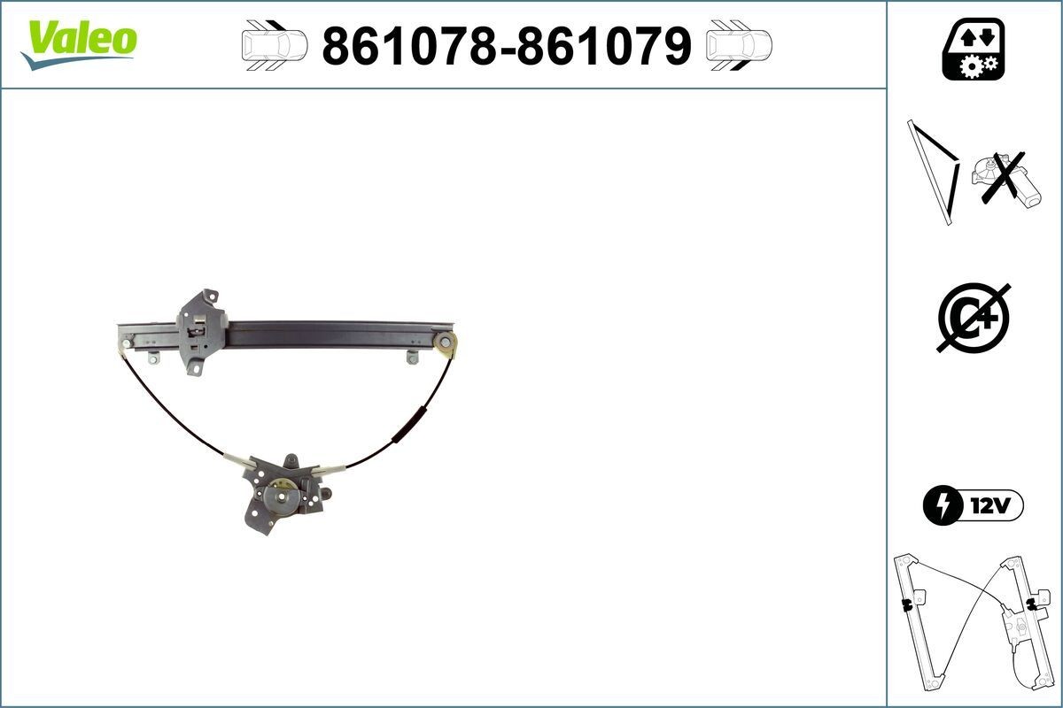 VALEO Window regulator Article number: 861078 cheaply