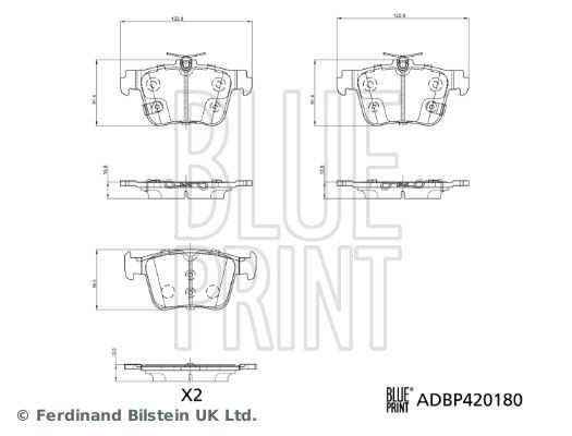 BLUE PRINT Brake pad set Article number: ADBP420180 cheaply