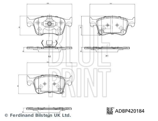 BLUE PRINT Brake pad set Article number: ADBP420184 cheaply