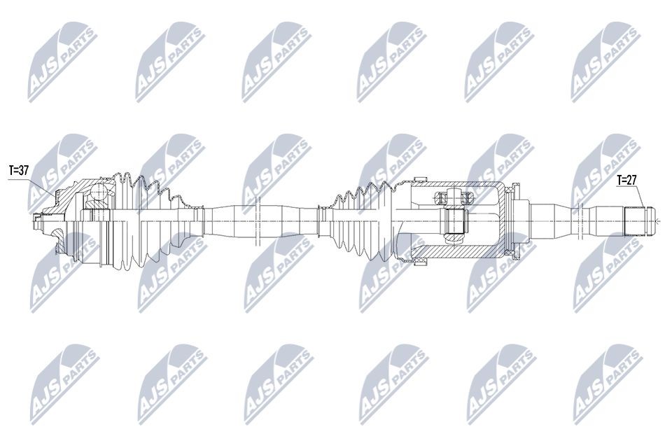 NTY Drive shaft Article number: NPW-BM-252 cheaply
