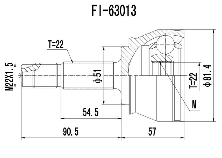 PROCARO Joint kit, drive shaft Article number: 77-FI-500 cheaply