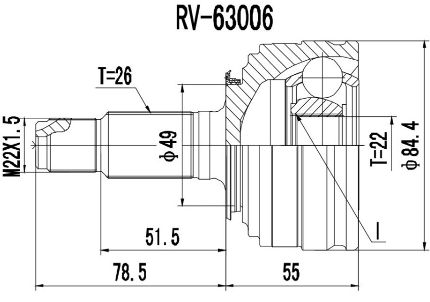 PROCARO Joint kit, drive shaft Article number: 77-RV-800 cheaply