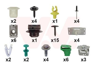 VAN WEZEL 4043794 Mounting Kit, bumper 208 1.2 MHEV 101 PS Petrol/Electric