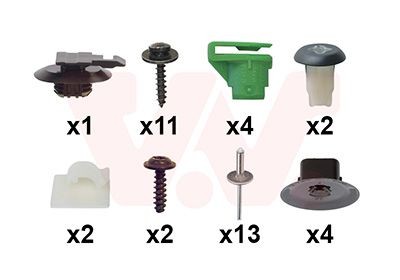 VAN WEZEL 4422793 Mounting Kit, bumper CLIO 1.0 TCe 90 (B7MT) 91 PS Petrol