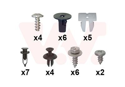 VAN WEZEL 5437794 Mounting Kit, bumper YARIS 1.5 VVTi (NSP131) 111 PS Petrol 2020