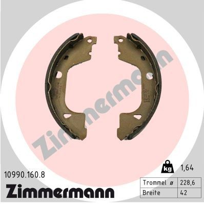 ZIMMERMANN Handbrake shoes Article number: 10990.160.8 cheaply