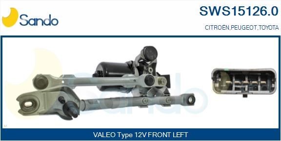 SANDO SWS15126.0 Window Wiper System AYGO 1.0 GPL (KGB10_) 68 PS Petrol/Petroleum Gas (LPG) 2014