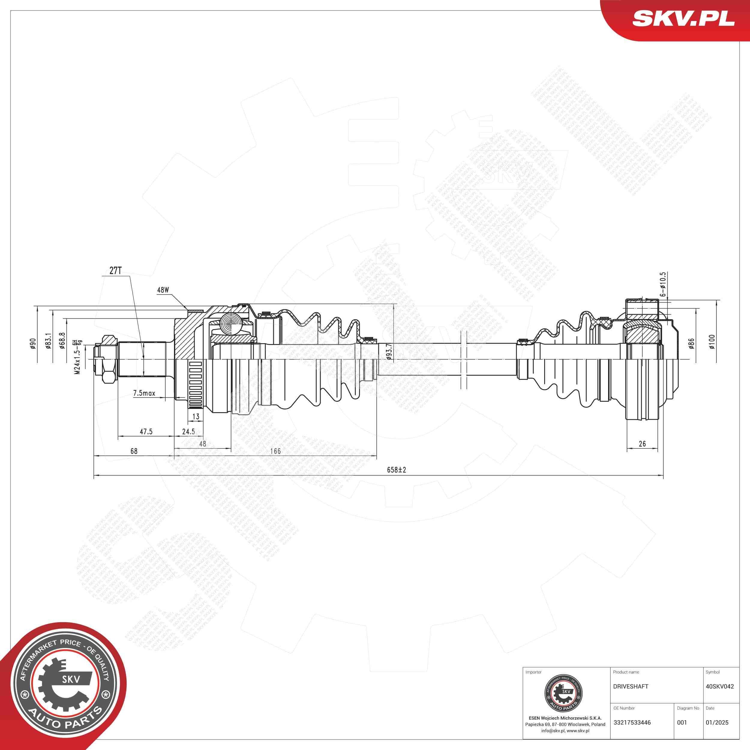 ESEN SKV 39SKV089 Juhtklapp, nukkvõlli asend V70 3.2 238 HP Bensiin 2016