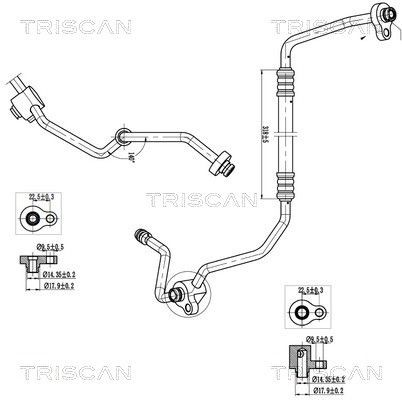 TRISCAN High- / Low Pressure Line, air conditioning Article number: 9010 16009 cheaply