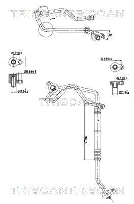 TRISCAN High- / Low Pressure Line, air conditioning Article number: 9010 16067 cheaply
