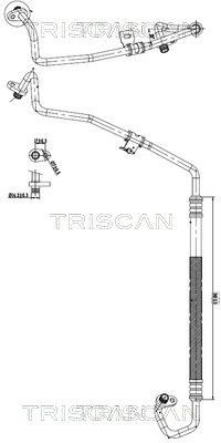 TRISCAN Conduite à haute / basse pression, climatisation UGS: 9010 28001 à bon prix