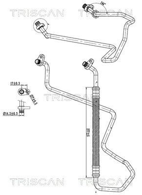TRISCAN High- / Low Pressure Line, air conditioning Article number: 9010 28011 cheaply