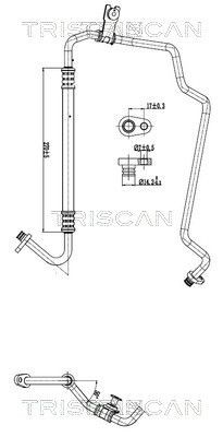 TRISCAN High- / Low Pressure Line, air conditioning Article number: 9010 28027 cheaply