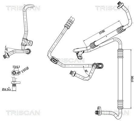 TRISCAN High- / Low Pressure Line, air conditioning Article number: 9010 28062 cheaply