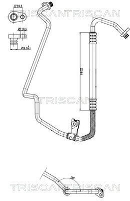 TRISCAN High- / Low Pressure Line, air conditioning Article number: 9010 28099 cheaply