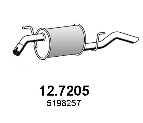 ASSO Rear silencer Article number: 12.7205 cheaply