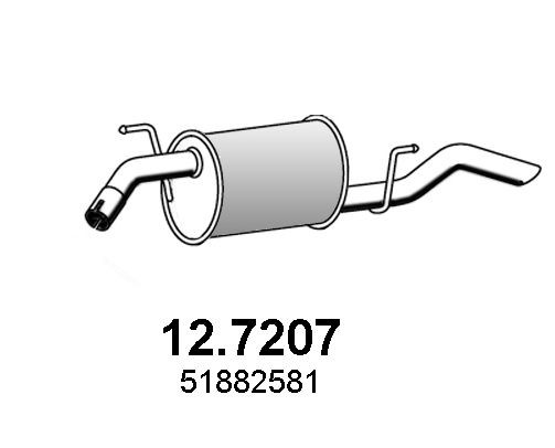ASSO Rear silencer Article number: 12.7207 cheaply