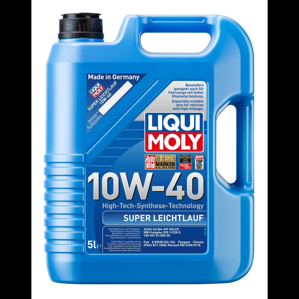 LIQUI MOLY Motorolie Leichtlauf, Super Varenummer: 1301 billige