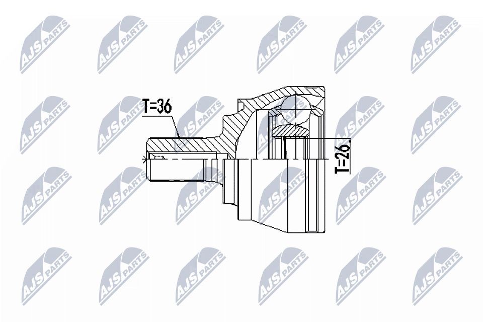 NTY Joint kit, drive shaft Article number: NPZ-VV-027 cheaply