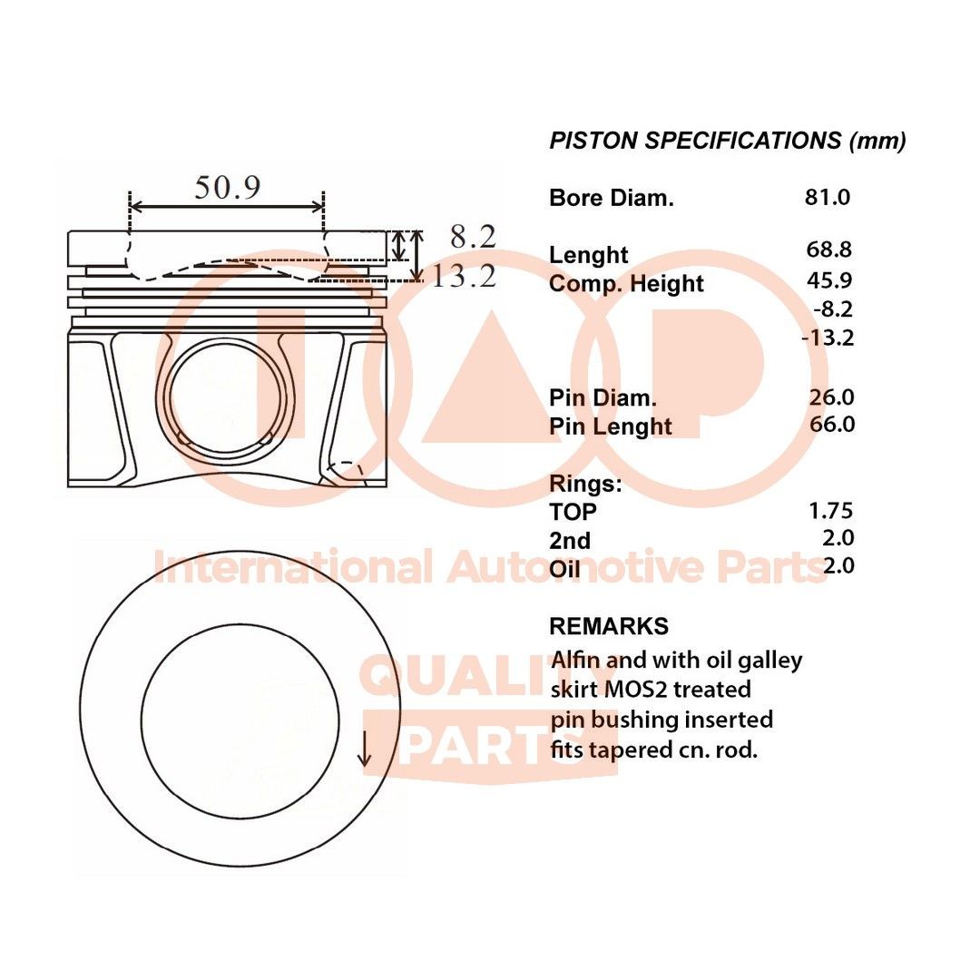 IAP QUALITY PARTS Virzulis raksta numurs: 100-50062 lēti