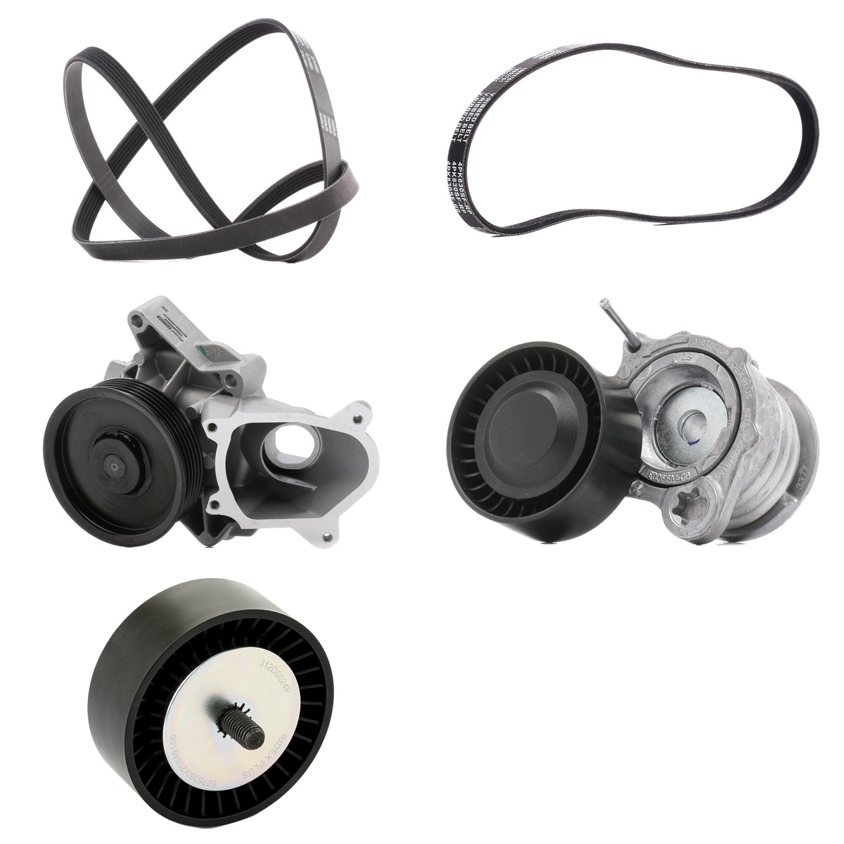 RIDEX PLUS Water Pump + V-Ribbed Belt Kit Article number: 4172P0028P cheaply
