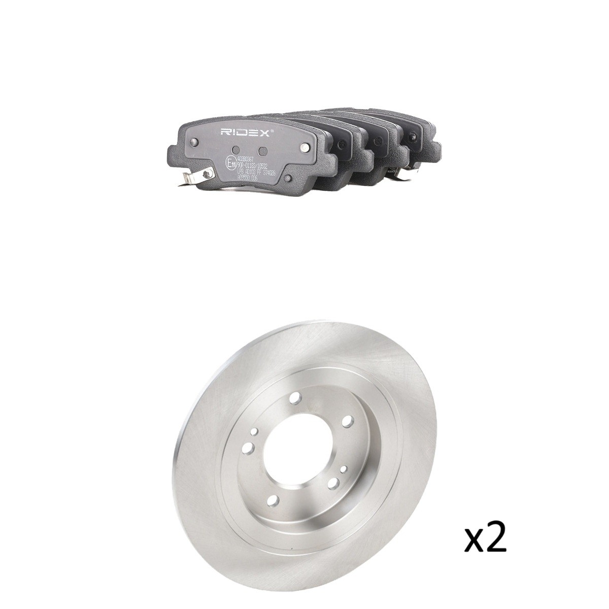RIDEX Brake discs and pads set Article number: 3405B3509 cheaply