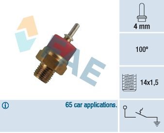 FAE 35770 Temperature Switch, coolant warning lamp G-MODELL 230 GE (460.238, 460.239) 125 PS Petrol 1993