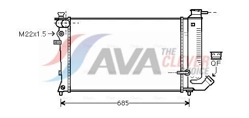AVA COOLING SYSTEMS Radiateur du moteur UGS: CN2182 à peu de frais