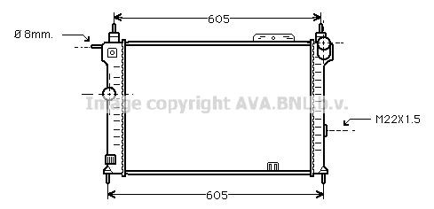 AVA COOLING SYSTEMS Radiaator, mootorijahutus Artikli number: OL2028 soodsalt
