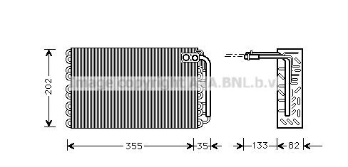 AVA COOLING SYSTEMS Air conditioning evaporator Article number: PEV009 cheaply