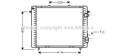 AVA COOLING SYSTEMS Radiaator, mootorijahutus Artikli number: RT2159 soodsalt