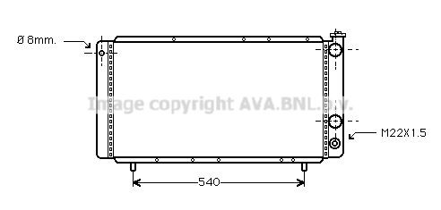 AVA COOLING SYSTEMS Engine radiator Article number: RTA2025 cheaply