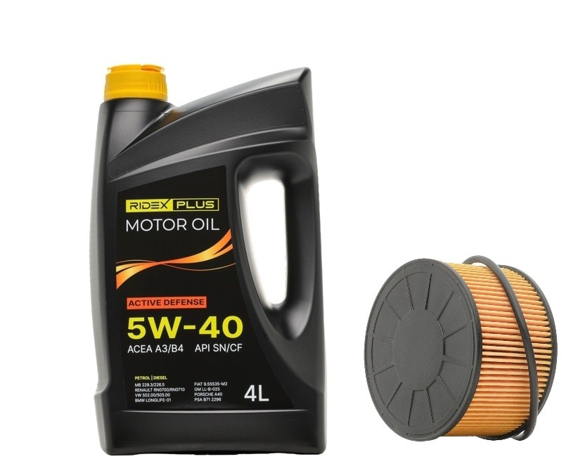 RIDEX PLUS 100374T0271P Filter set with engine oil FORFOUR 0.9 Brabus (453.062) 109 PS Petrol
