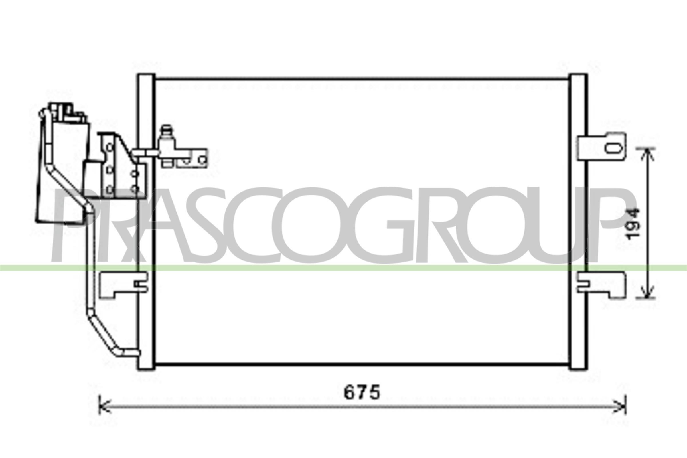 PRASCO Engine radiator Article number: JE100R001 cheaply