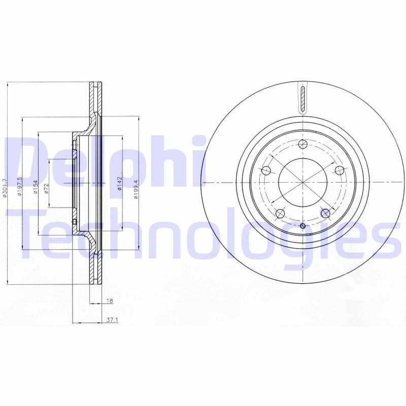 DELPHI Brake disc Article number: BG4182 cheaply