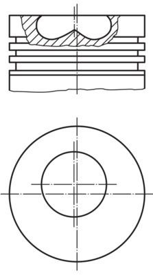 MAHLE ORIGINAL Piston Article number: 009 07 02 cheaply