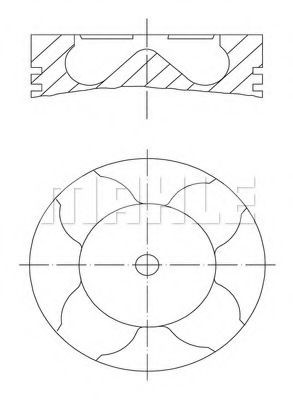 MAHLE ORIGINAL Piston Article number: 012 17 03 cheaply