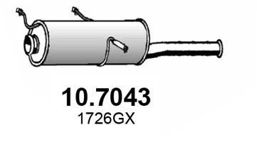 ASSO Rear silencer Article number: 10.7043 cheaply