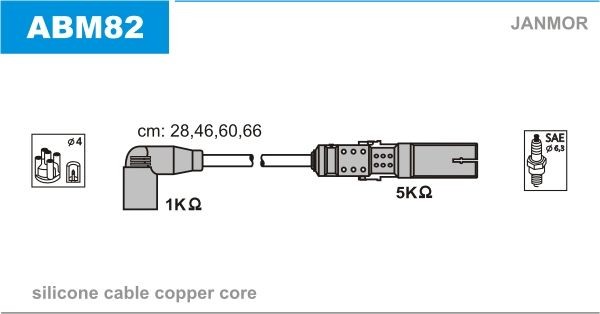 JANMOR Ignition Cable Kit Article number: ABM82 cheaply