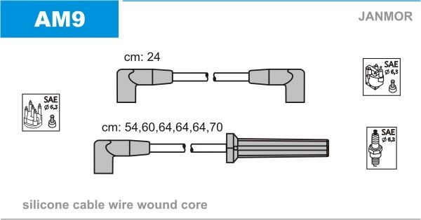 JANMOR Ignition Cable Kit Article number: AM9 cheaply