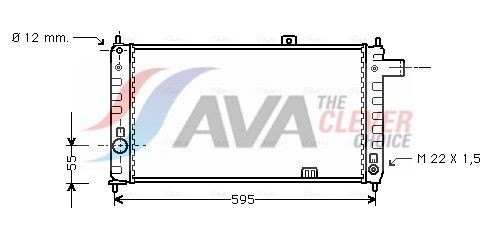 AVA COOLING SYSTEMS Radiaator, mootorijahutus Artikli number: OL2050 soodsalt