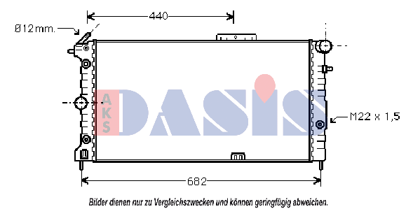 AKS DASIS Engine radiator Article number: 150031N cheaply