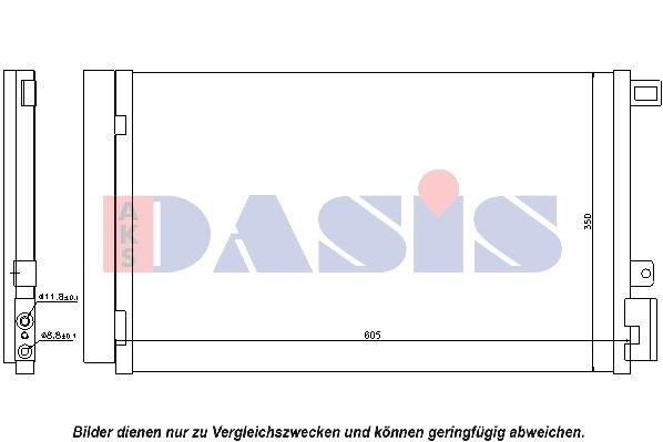 AKS DASIS Air conditioning condenser Article number: 082047N cheaply