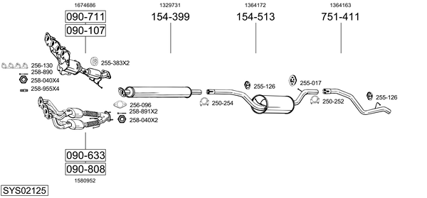 BOSAL Rear silencer Article number: 210-813 cheaply