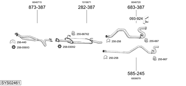 BOSAL Middle silencer Article number: 233-415 cheaply