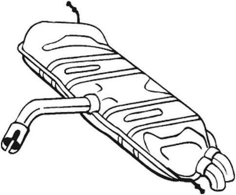 BOSAL Rear silencer Article number: 233-821 cheaply