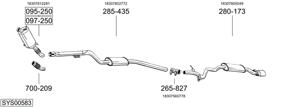 BOSAL Middle silencer Article number: 115-801 cheaply