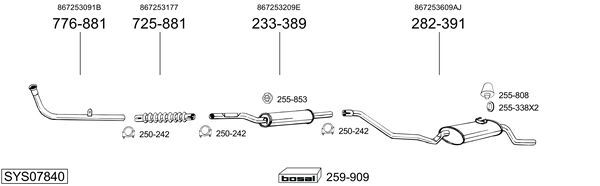 BOSAL Exhaust Pipe Article number: 333-757 cheaply